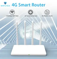 Wiflyer 4G LTE Router SIM Card 1200Mbps 300Mbps 2.4Ghz 5GHz Wireless WiFi EC200AEUHA Modem Internet Access 5dBi 4 Antenna