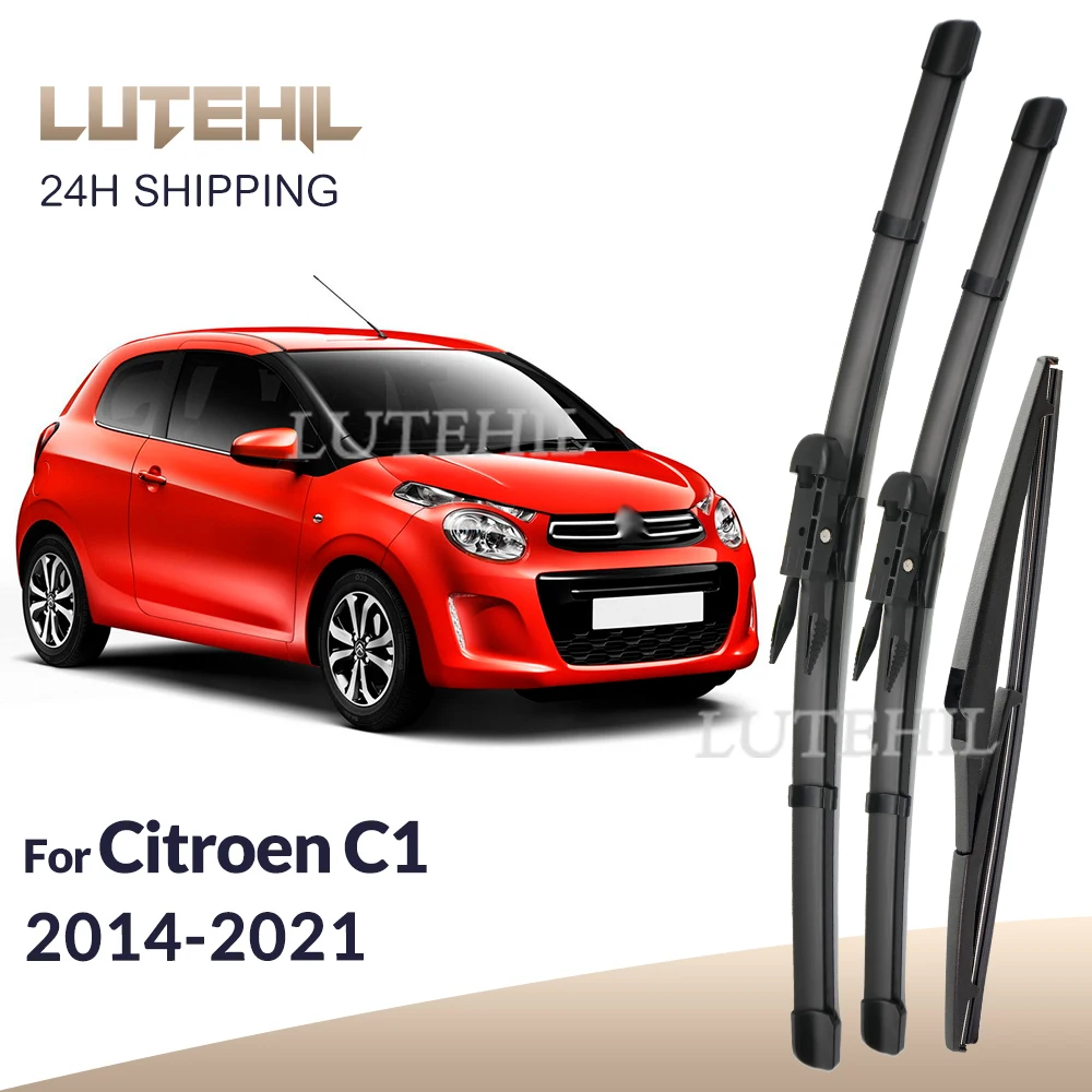 

Для Citroen C1 2014-2021 2015 2016 2017 2018 2019 2020 стеклоочиститель передние и задние щетки стеклоочистителя лобовое стекло щетки 26 "+ 26" + 12"