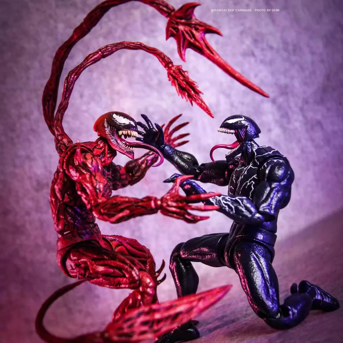 Shf Venom Action Figure Toys Ko Carnage Horse Model Statue Collectible Ornaments Doll Christmas Children Gifts