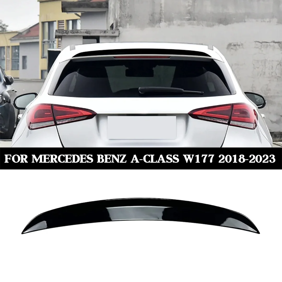 Gloss Black Rear Trunk Spoiler for Mercedes-Benz A-Class W177 (2018-2023) – Boot Lip Wing Extension