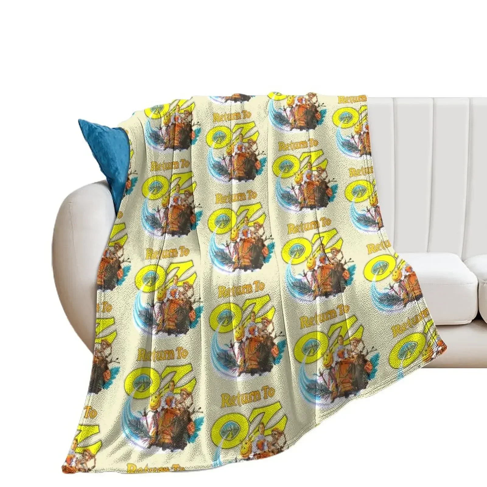 Return To Oz - Vintage style Movie Poster Art Throw Blanket Luxury Fashion Sofas Blankets