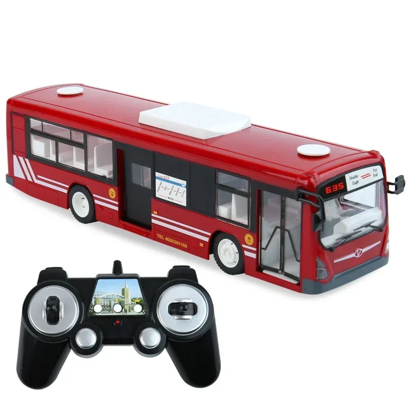 Remote Control Bus Wireless Handle E635-001 Rc Electric School Bus Simulation Toy Bus Color Box Model Children's Outdoor Toy Gif