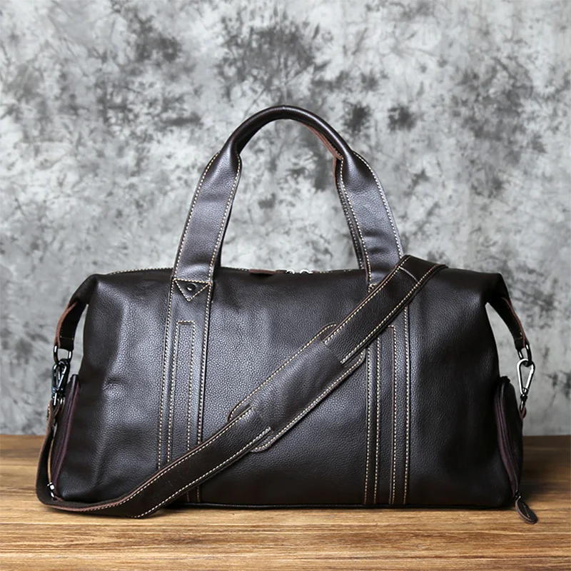 NZPJ Vintage Leder Männer Reisetasche Natürliche Rindsleder Handtasche Lässig Schulter Messenger Computer Tasche Große Kapazität Gepäck Tasche – Detail 7
