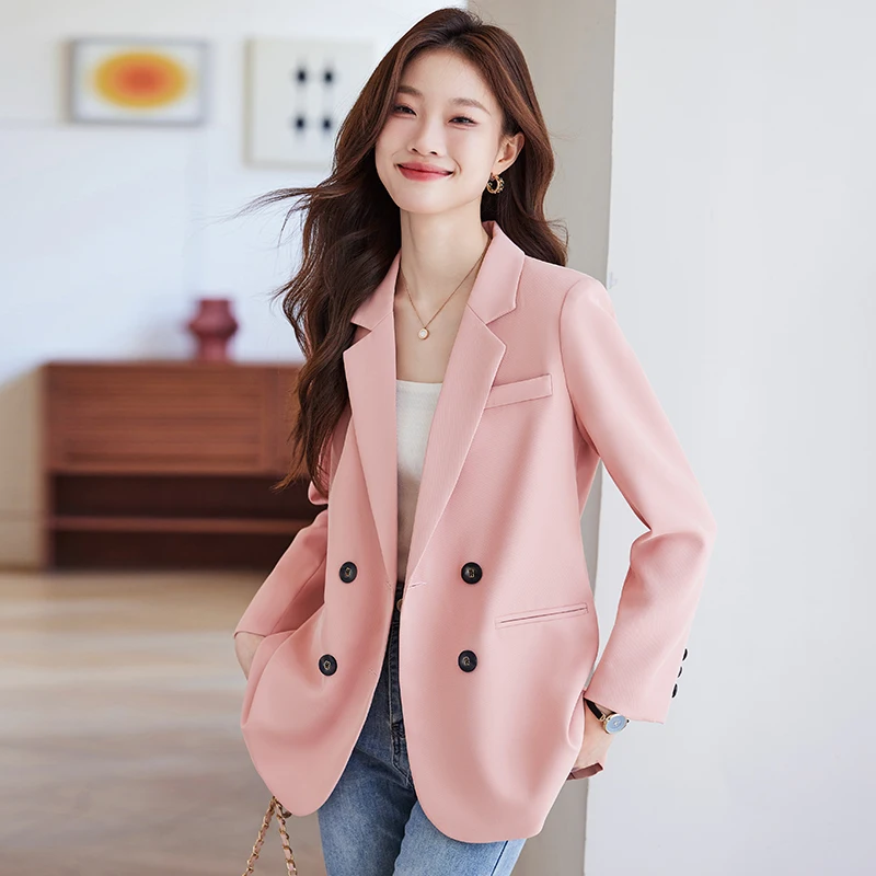 

Korean-style High-end Women's Suit Jacket 2024 Autumn New Temperament Design Sense Rear Split Blazer All-match Casual Suit Top