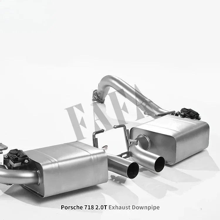 For Porsche 718 2.0T car exhaust system tail section remote control electric valve muffler exhaust