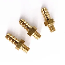 5pcs M4 M5 M6 M8 Metric Male Thread To 3mm 4mm 5mm 6mm 8mm 10mm Hose Barb OD Brass Barbed Pipe Fitting Coupler Connector