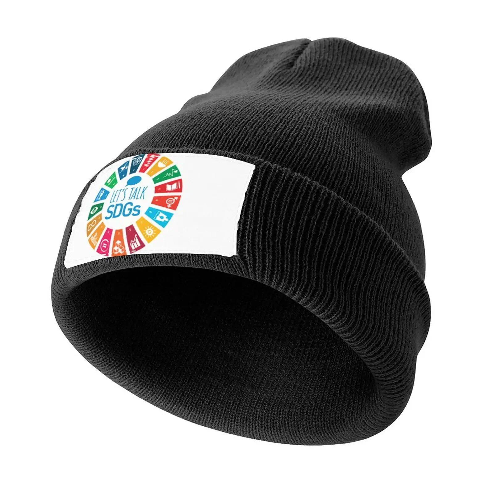 Let's Talk SDGs UN Global Goals Logo United Nations Sustainable Development Goals 2030 Knitted Cap dad hat For Girls Men's