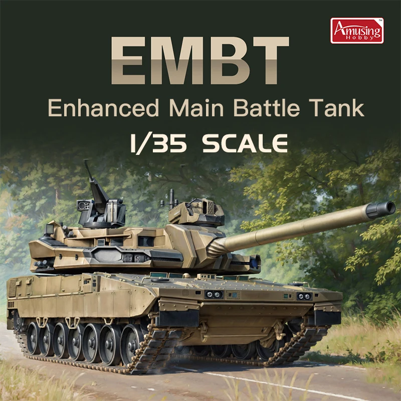 Kit Modello di Carro Armato in Plastica da Assemblare Amusing Hobby 35A066 EMBT Carro Armato Principale Potenziato 1/35
