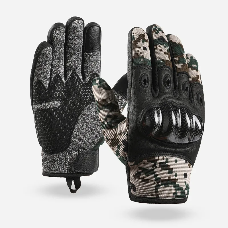 New Men 5 s Anti-cutting Carbon Fiber Gloves Tactical Motorcycle Riding Non-slip Touch Screen Glove Outdoor Combat Army Hunting