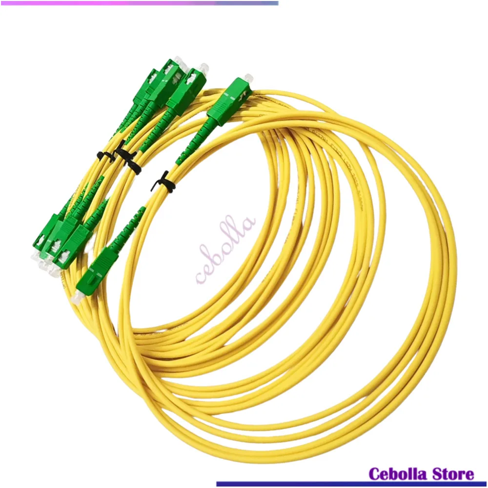 SC/APC 광섬유 패치 코드, 1m 점퍼 단일 모드 SimplexSC APC SM Simplex 3.0mm FTTH, 로트당 10 개