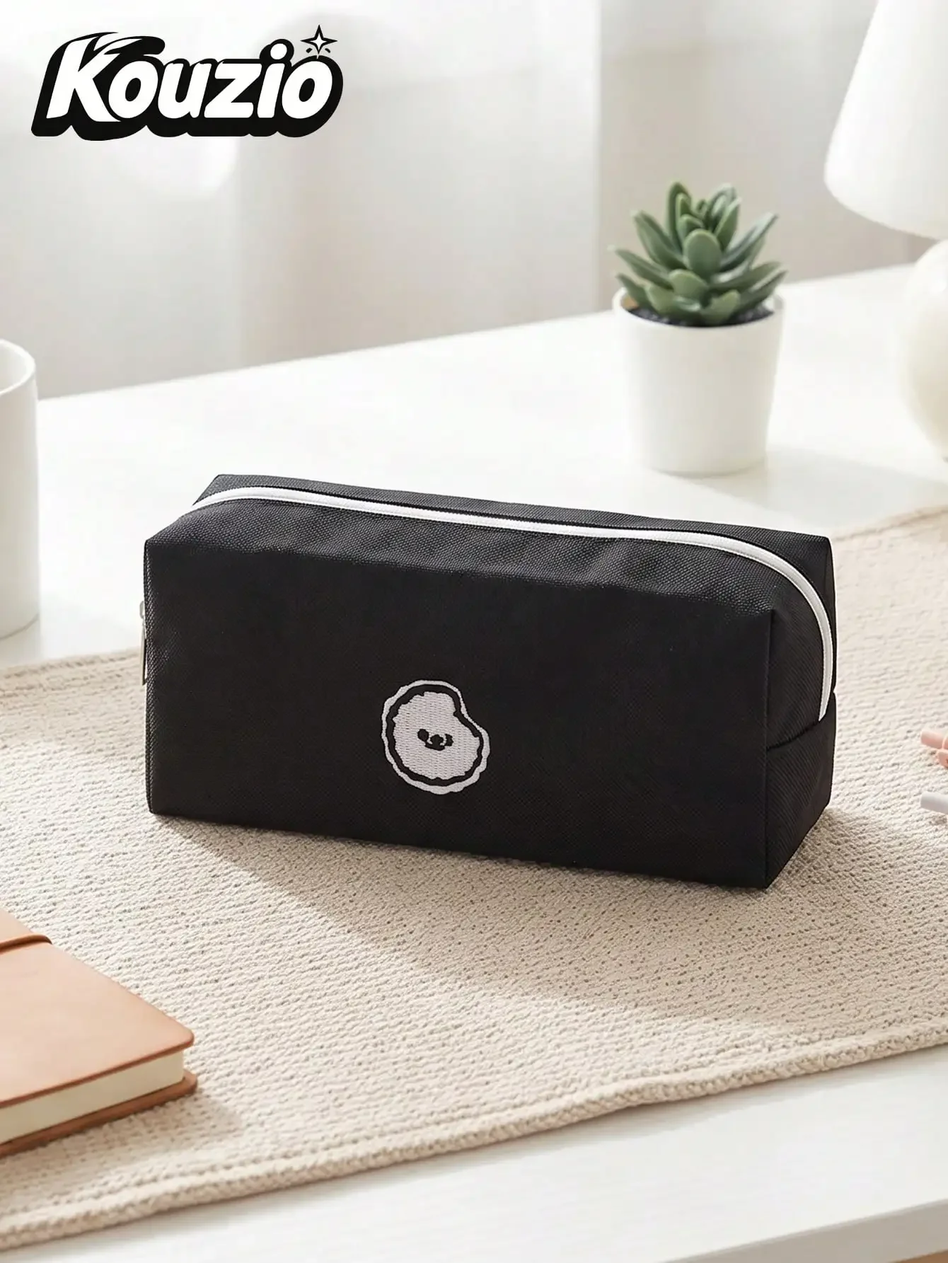 Cute Cartoon Pencil Case, Large Capacity Stationery Organizer, Multi-purpose Zipper Pen Bag Back to School Supplies for Students
