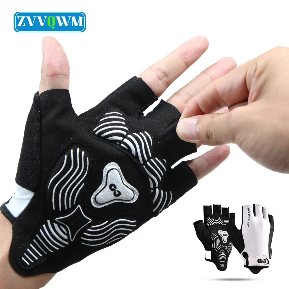 

1Pair Breathable Biking Gloves Half Finger Women Men Fingerless Mountain Bike Gloves Shock Absorber Padded Cycling Gloves Short