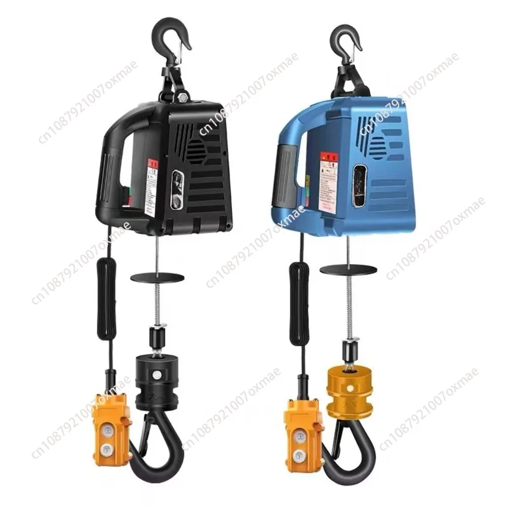 Upgrade Electric hoist Portable electric hand winch traction block electric steel wire rope lifting hoist towing rope 220V/110V