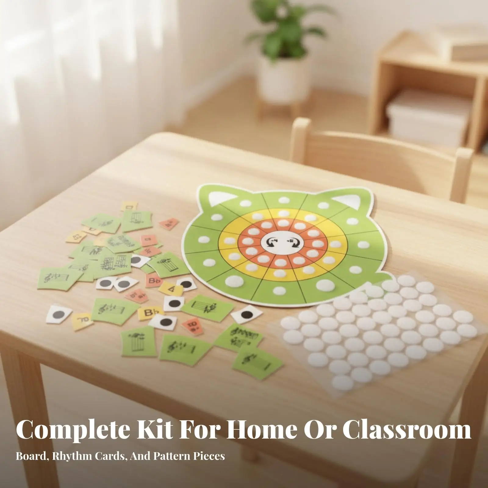 Educational Music Puzzle Toy for Kids Piano Note Recognition Board Cat Design with Interactive Note Cards