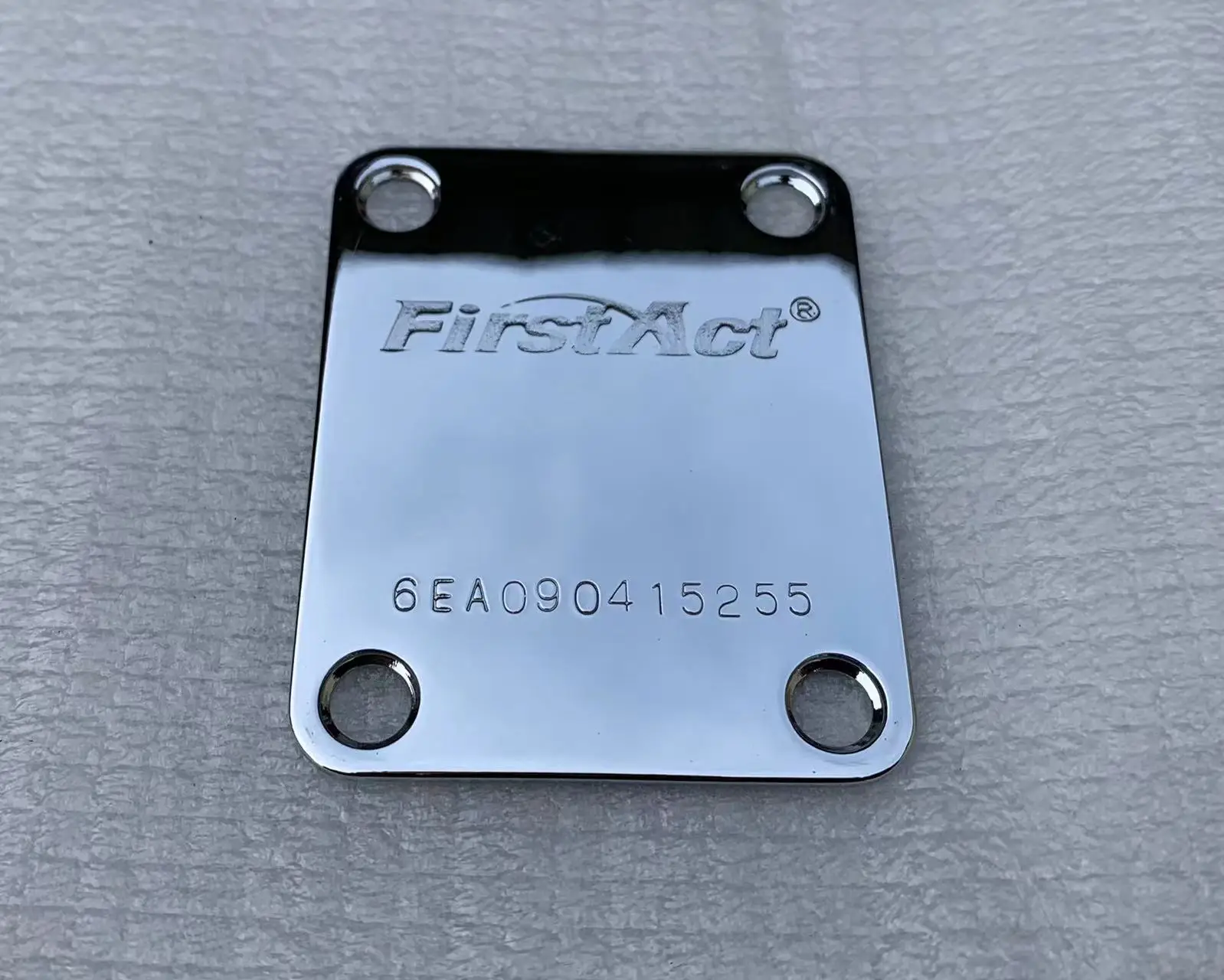 Genuine FirstA Neck Plate for 6 Strings Electric Guitar Accessories Chrome Color In Stock Discount Good Quality Made in Korea