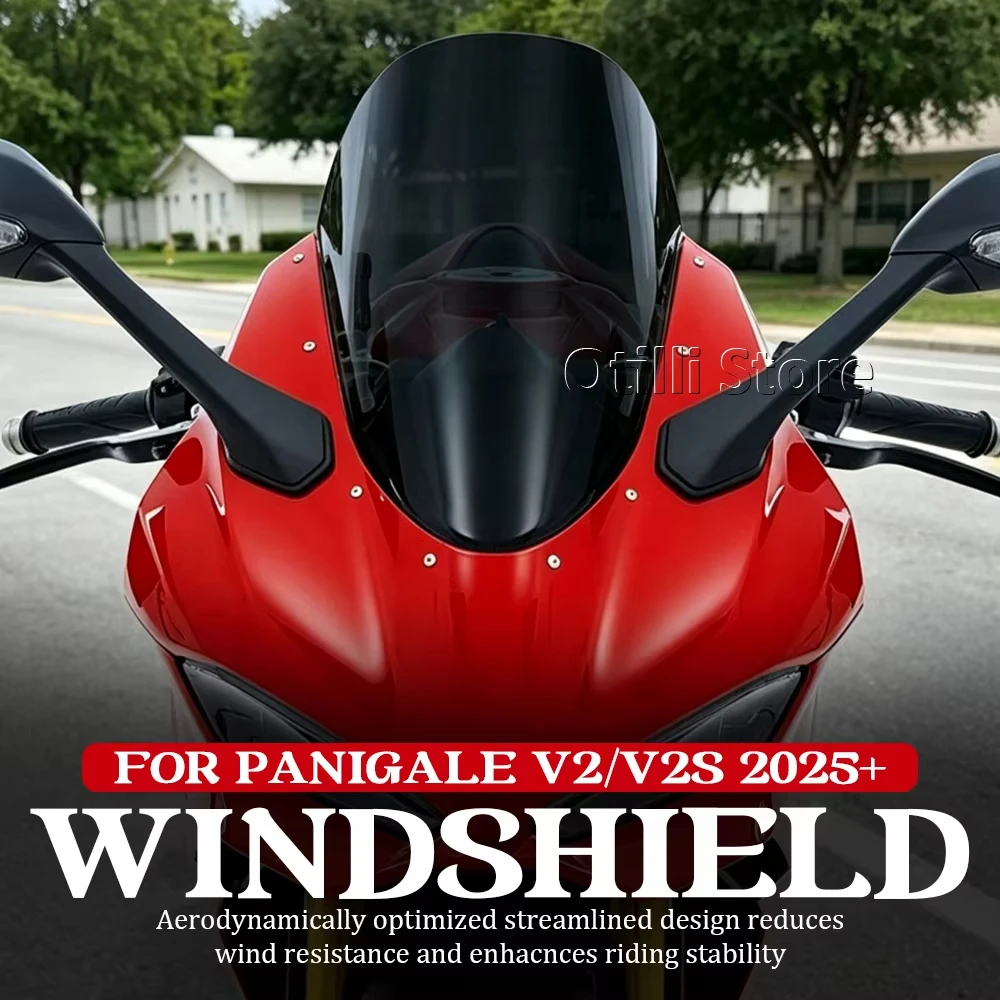 For Ducati Panigale V2 S V2S 2025 2026 Motorcycle Accessories Double Bubble Windshield Windscreen Fairing Wind deflectors