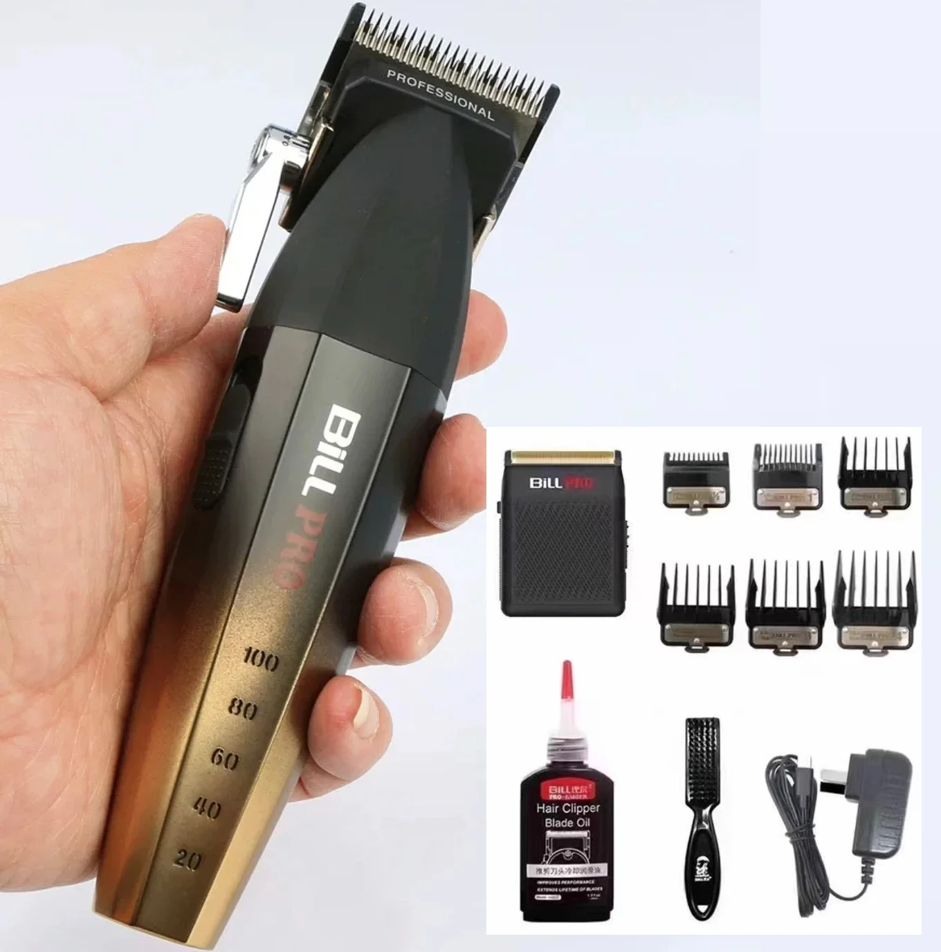 

BILL PRO Hair Clippers Kit,Professional Rechargeable Clipper Cord & Cordless Hair Trimmer With High Quality Blade Barber Haircut