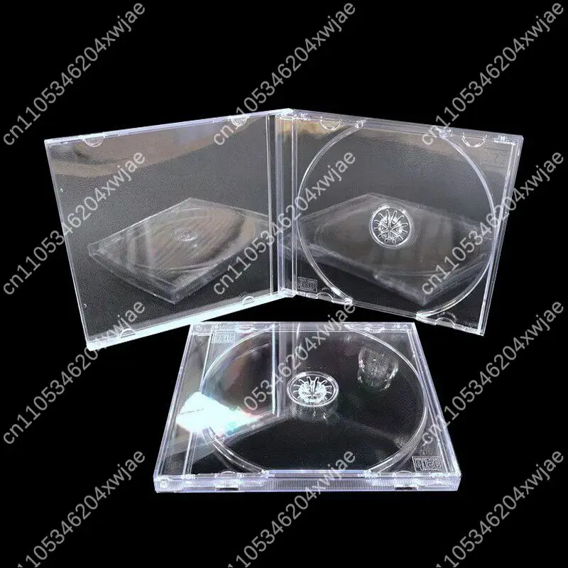 Thick Crystal Single CD Jewel Case with Insert Page, Standard CD Storage Holder for CD R Discs