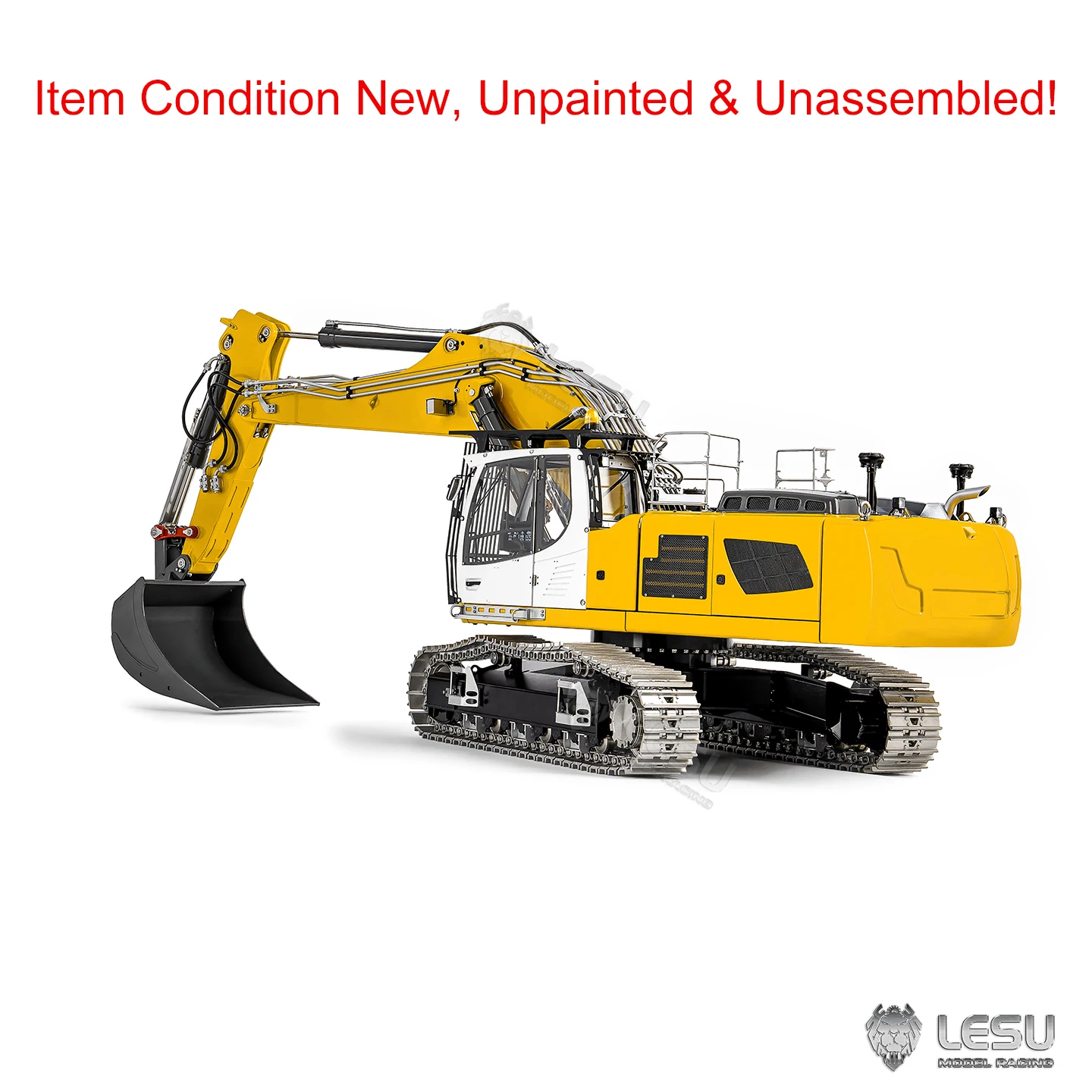 

LESU 2-ручный радиоуправляемый экскаватор, модель LR956 1/14, радиоуправляемый гидравлический экскаватор, металлический бесщеточный двигатель, 4 МПа, двойной насос, светильник, 6-канальный клапан