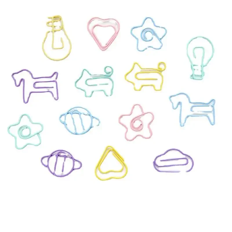 Small Bookmark Cute Design Office Creative Metal Mini Office Binding Supplies Metal Paper Clip Durable Students Transparent