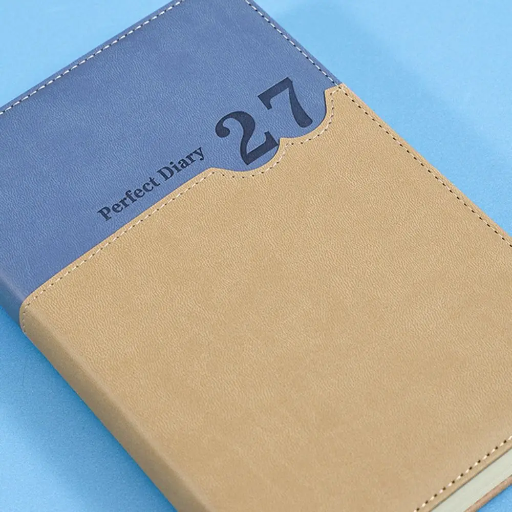New PU 2027 Daily Planner Thick Paper Stitched Cover Schedule Notebook Ribbon Bookmark Weekly Agenda School Supplies