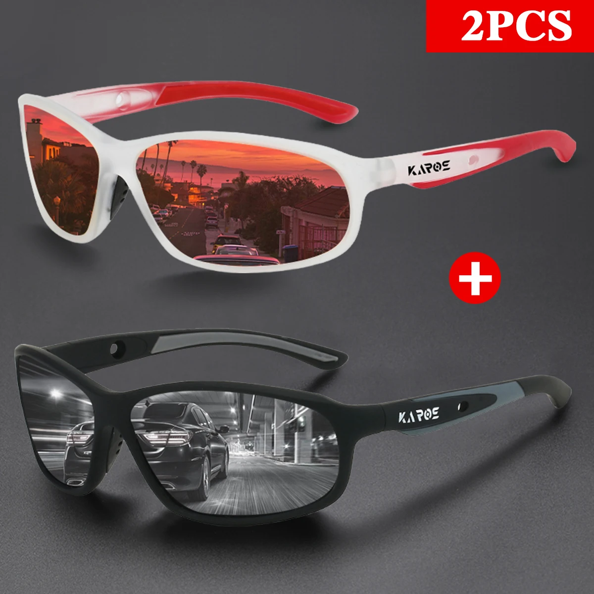 

KAROS Polarized Fishing Glasses Men Women Outdoor HD UV Protection Cycling Sunglasses Sports Climbing Fishing Driving Eyewear2PC