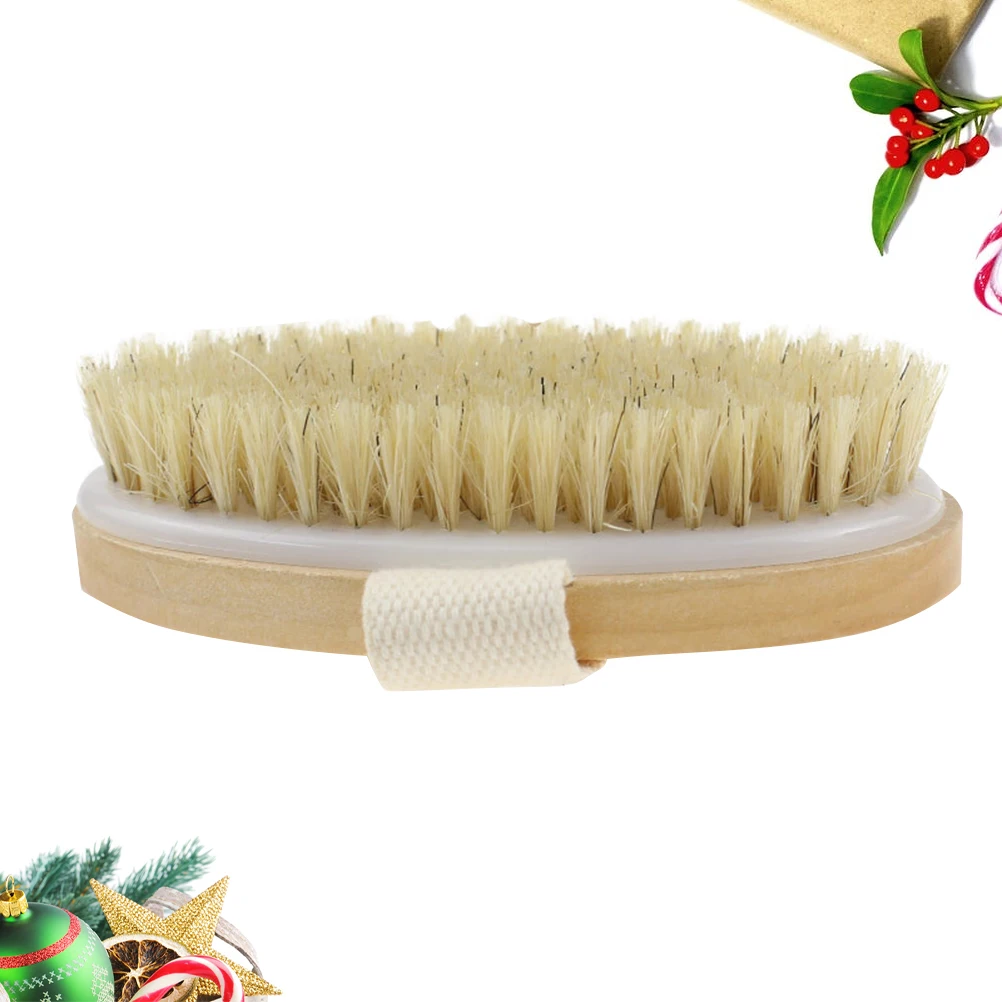 

Cellulite Bristle Brush Face Massager Spa Wooden Exfoliating Body Scrub Cushion
