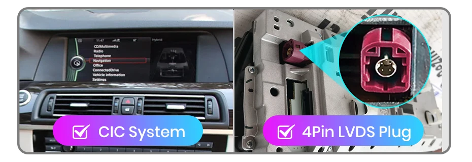 Junsun Kabelloses CarPlay und Android Auto Autoradio für BMW 5er F10 F11 2011-2017 CIC NBT Intelligentes System Stereo GPS-Navigation – Detail 2