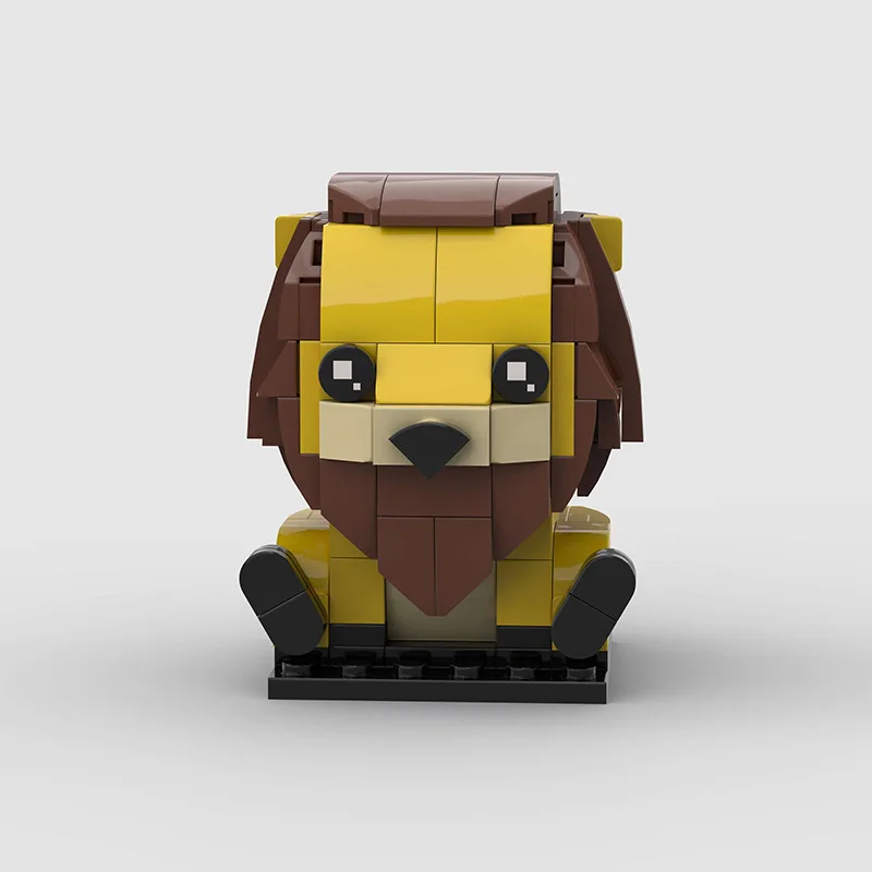 Creative lion moc model compatible Lego small particle education assembly children's building block toys cross-border wholesale