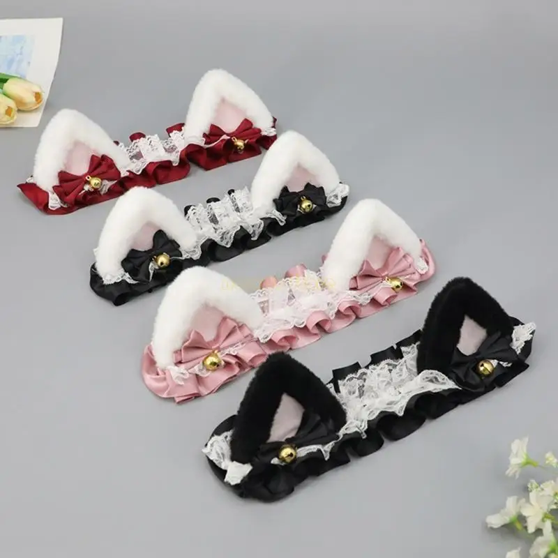 31BF Oreilles Bandeau Adhésif Décoration mignonne pour casque Furry Animal Oreilles