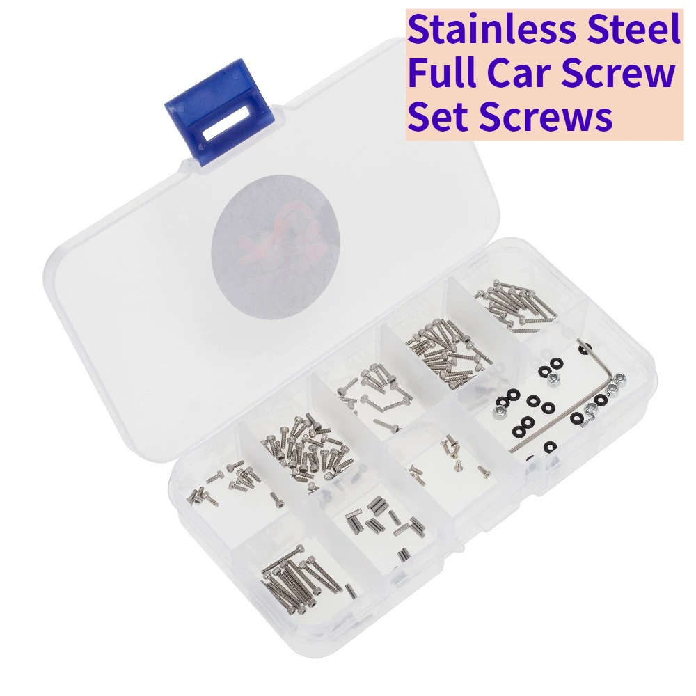 Stainless Steel Full Car Screw Set Screws For Axial SCX24 90081 1/24 scale RC Crawler Car Replacement Spare Upgrade accessories