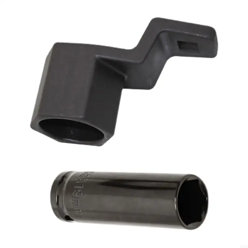M76E 19 mm tiefer Steckschlüssel- und 50 mm Riemenscheibenschlüssel-Werkzeugsatz, 2-teiliges Reparaturset aus Stahl für – Detail 7
