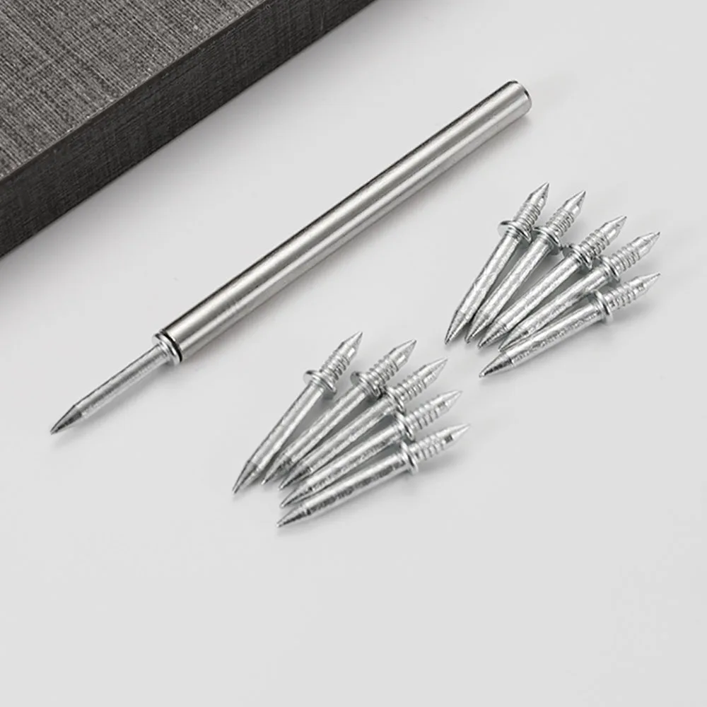 Double Head Screw Nails Seamless Nails Skirting Thread Seamless Nail Without Marks Metal Rust-Proof Nails Wood No Trace Fixator