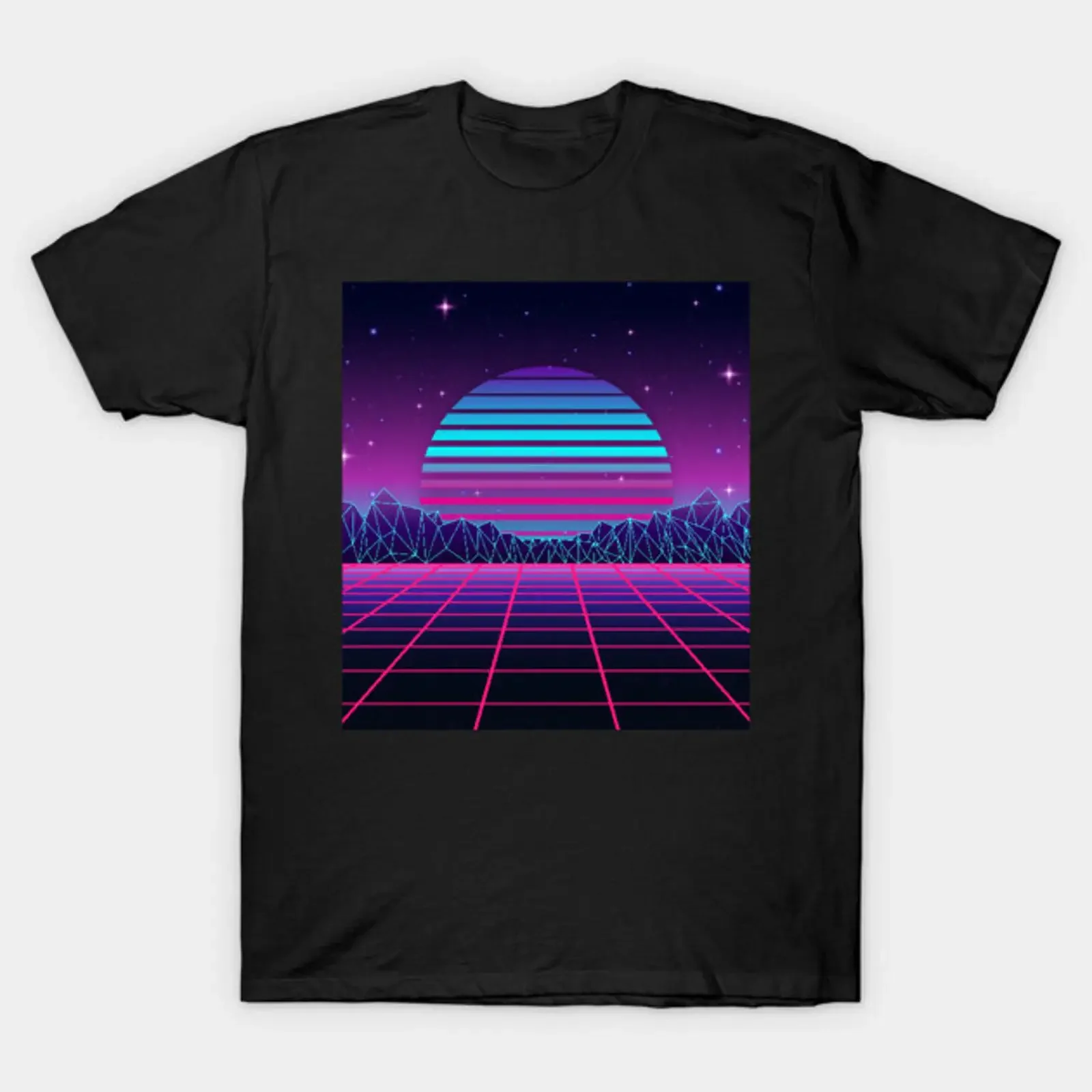 Spectacular Sunset Synthwave T Shirt vintage Washed Top For Everyday Wear Versatile Slightly designer clothes Comfortable
