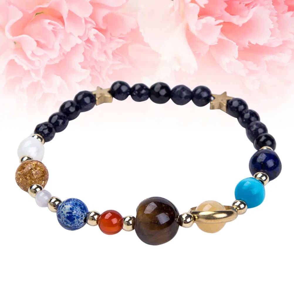 Universe Galaxy Eight Planets Solar System Bracelet Unisex Birthday Christmas Gifts Charm Accessory