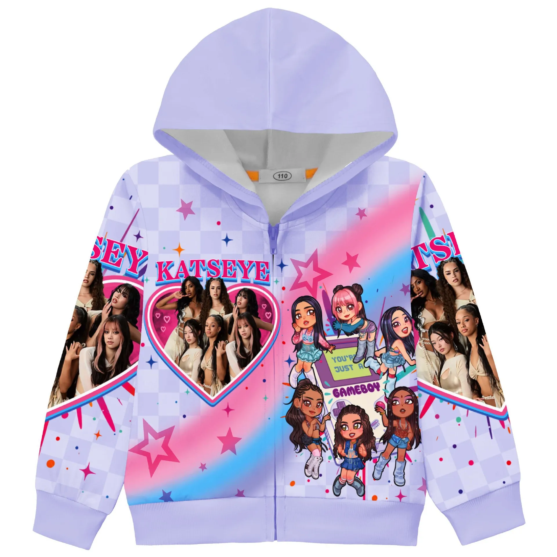 Picture 5: KPOP KATSEYE Printing Kids Clothes Long Sleeve Baseball Jacket Spring Autumn Coat Costume for Girls Boy Casual Streetwear Outfit