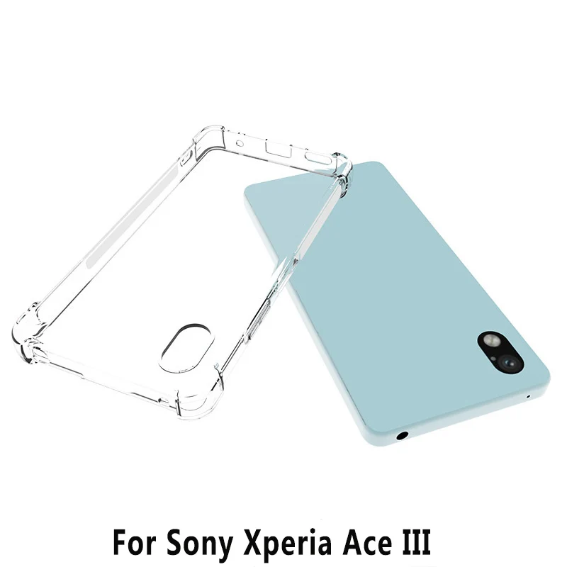 حافظة لهاتف Sony Xperia Ace III 3 SO-53C وسادة هوائية مضادة للصدمات وسادة هوائية شفافة من السيليكون غطاء خلفي من البولي يوريثان لهاتف Sony Xperia Ace III 3
