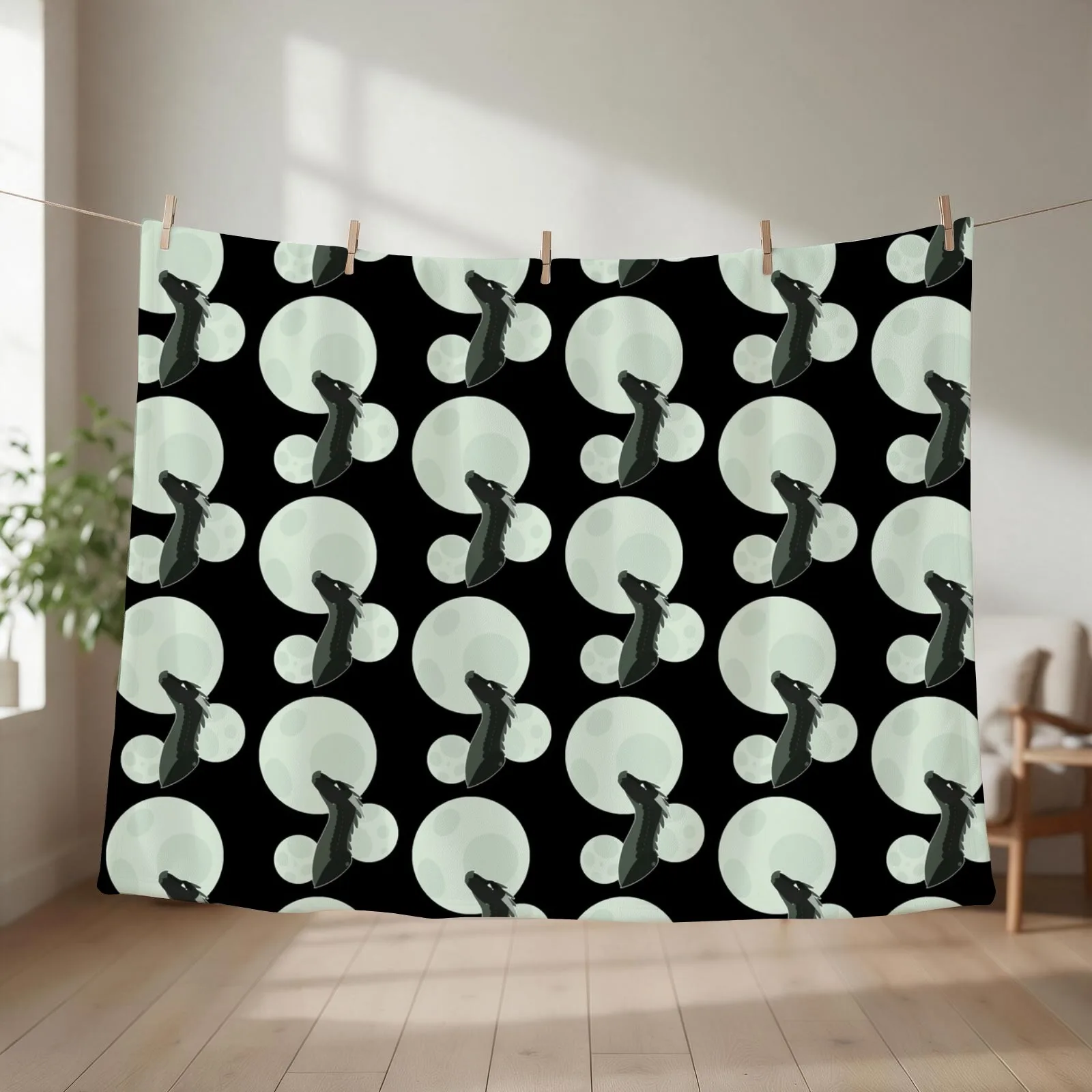 Moonwatching Throw Blanket couch cozy soft plush fuzzy picnic outdoor blanket