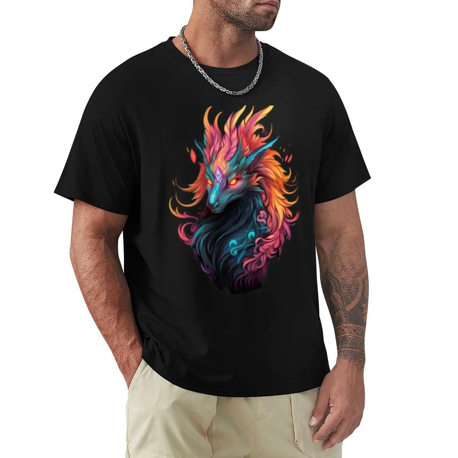 Colorful Mythical Creature T-Shirt funny t shirts cotton T-Shirt