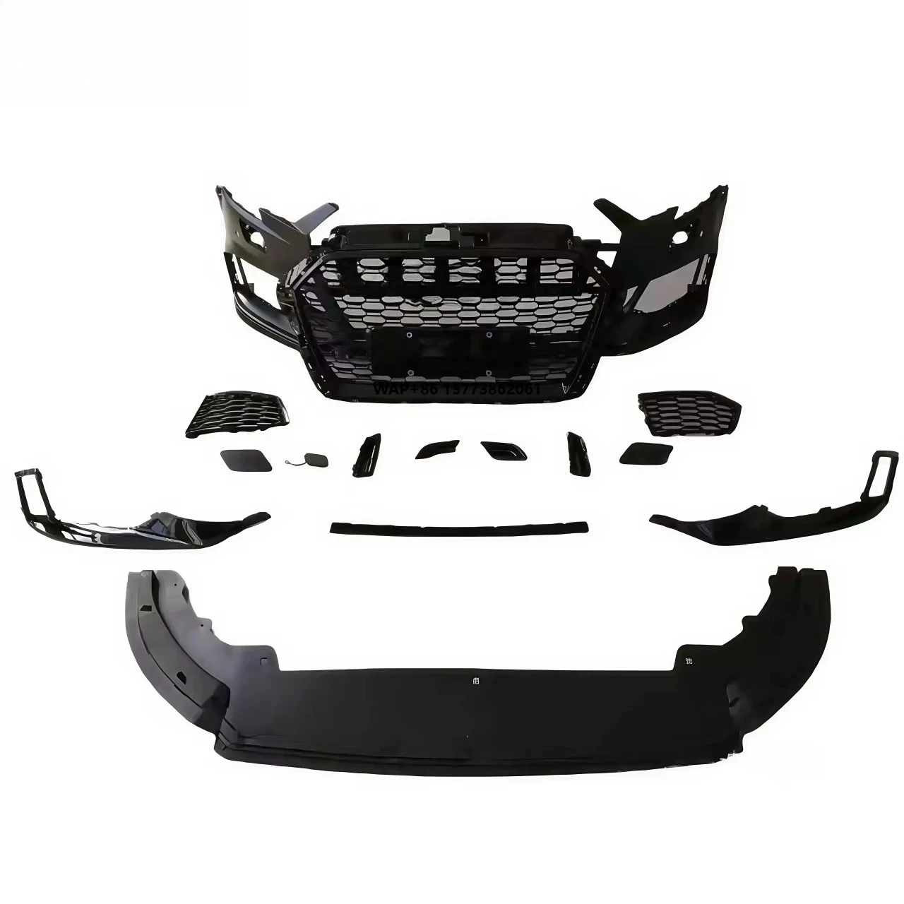 

Для переднего бампера A3/RS3, высококачественный передний обвес, доступны комплекты для моделей 17-20 годов выпуска, в качестве цельных элементов кузова.