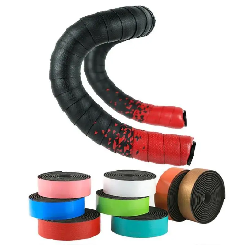PU+EVA Road Bike Dual Color Gradient Handlebar Tape with High Elasticity  Anti-Slip Shock-Absorbing and Bike Drop Bar Tape
