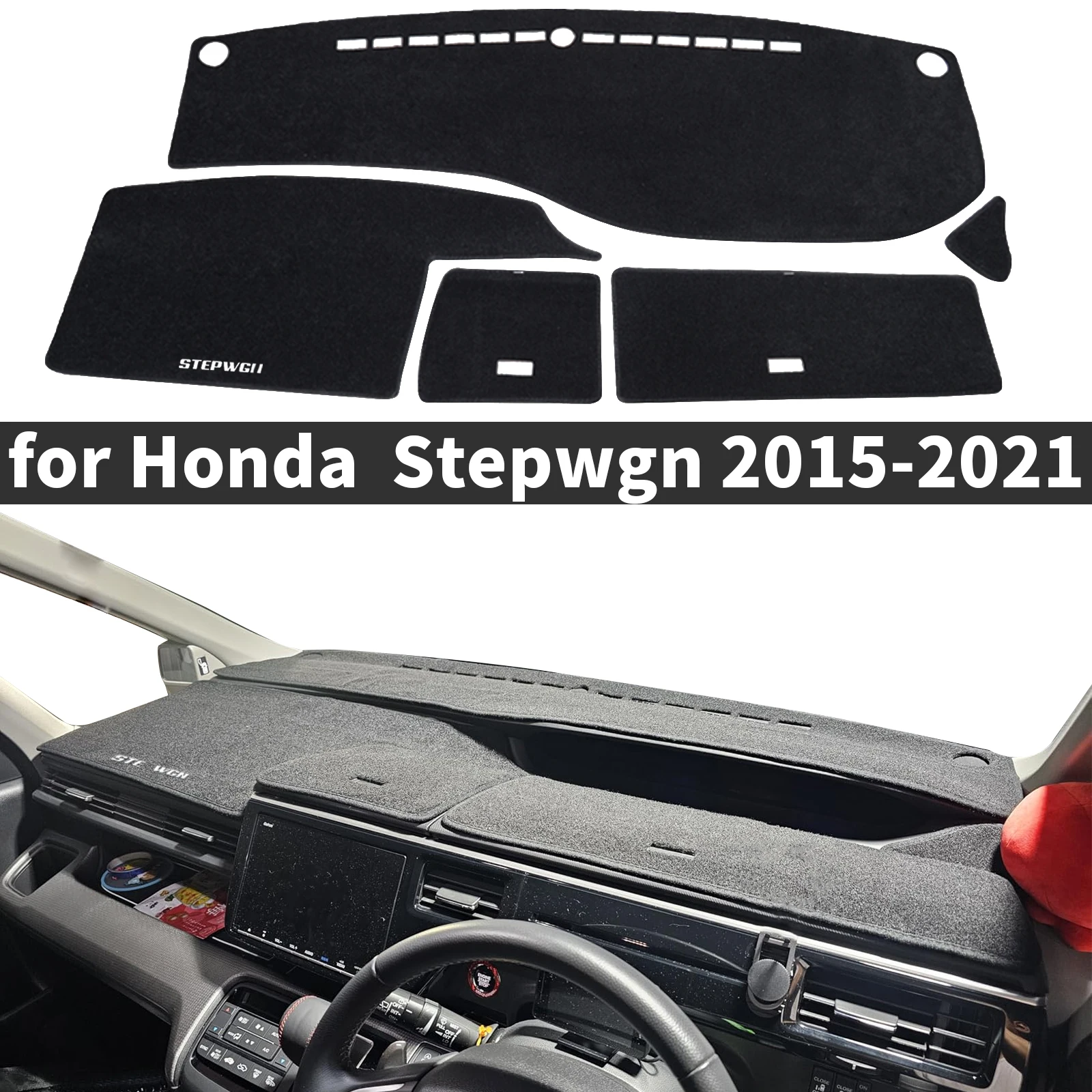 fit for Honda Stepwgn Step Wagon 2015-2021 STEP WGN Protective Carpet Dashmat Dashboard Cover Pad DashMat Sunshade Accessories