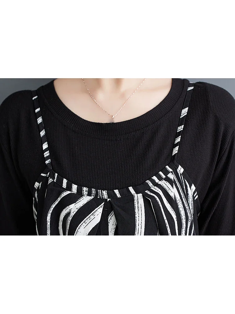 XITAO مخطط طباعة حللا فضفاضة جيب السباغيتي حزام عادية جديدة كل مباراة مزاجه امرأة الصيف حللا ZMY1272