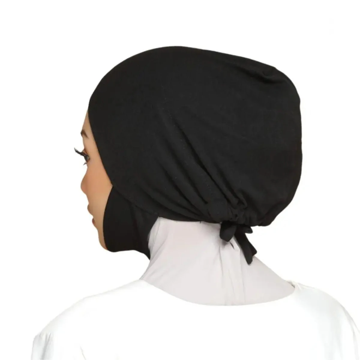 Muslim Women Hijab Inner Elastic Tie Back Jersey Cap Islamic Underscarf Bonnet Female Headscarf Headwrap Turban Mujer Adjustable