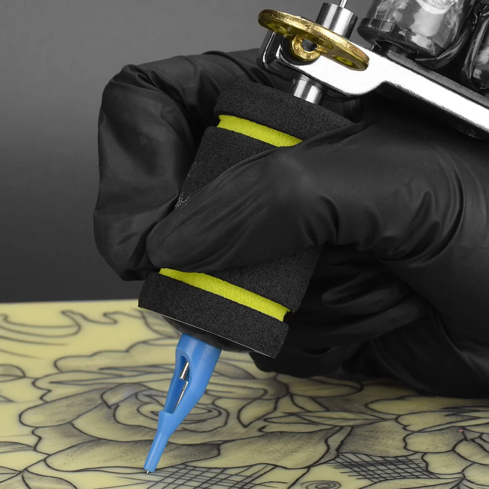 

Anti-Slip Tattoos Grip Cover Thick Sponge Handle Sleeve High Elasticity Comfortable Protective Sleeve for Tattoo Artists