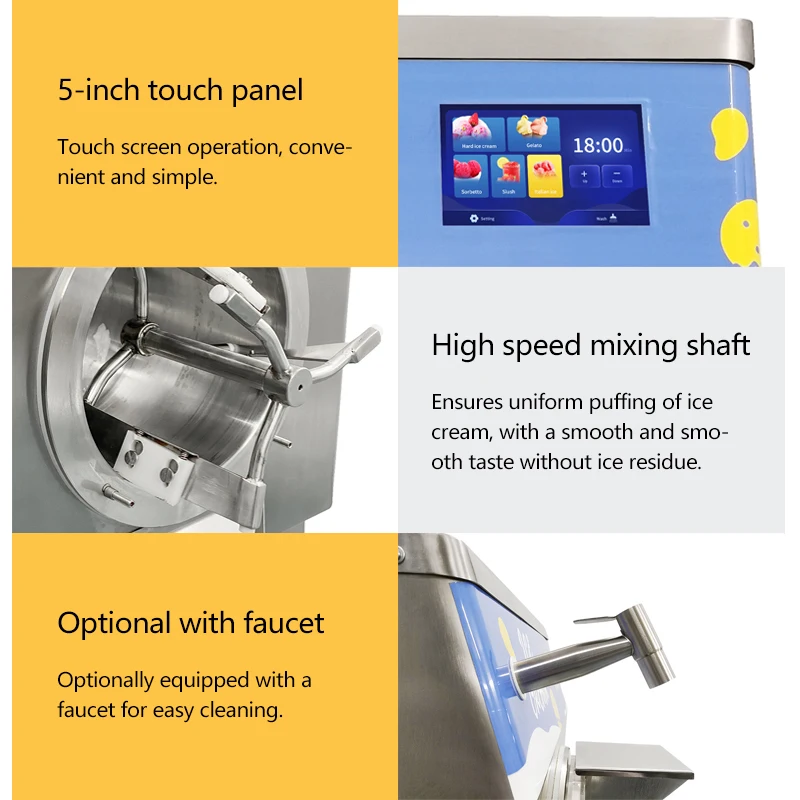 

TULX Machine 48L/H Automatic Commercial Batch Freezer Hard Ice Cream Making Maker Machine Maquina De Helado for Business Price