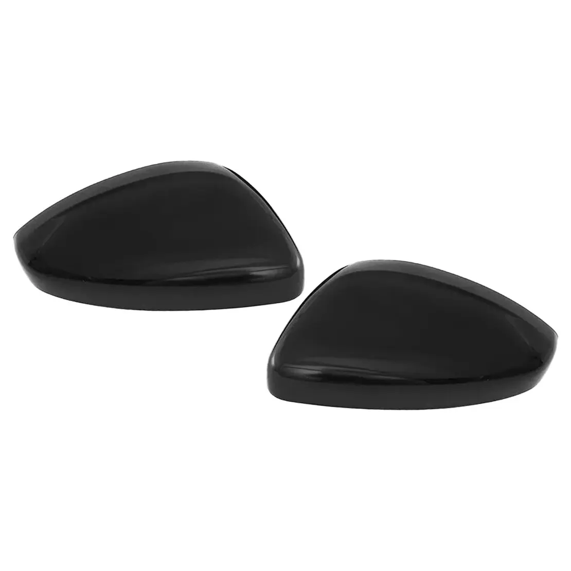 1 Pair Self-Adhesive Rearview Side Mirror Cover Cap Trim Fit for Citroen C3 Peugeot 208 2008 2016 2017 2018 Gloss Black