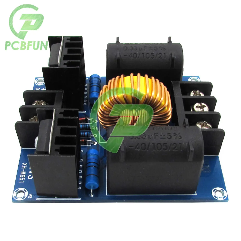 Placa controladora de bobina Tesla ZVS de alta potencia, módulo convertidor Flyback de 20A, 1000W, fuente de alimentación de bobina Tesla, calentador de módulo disipador de calor grande