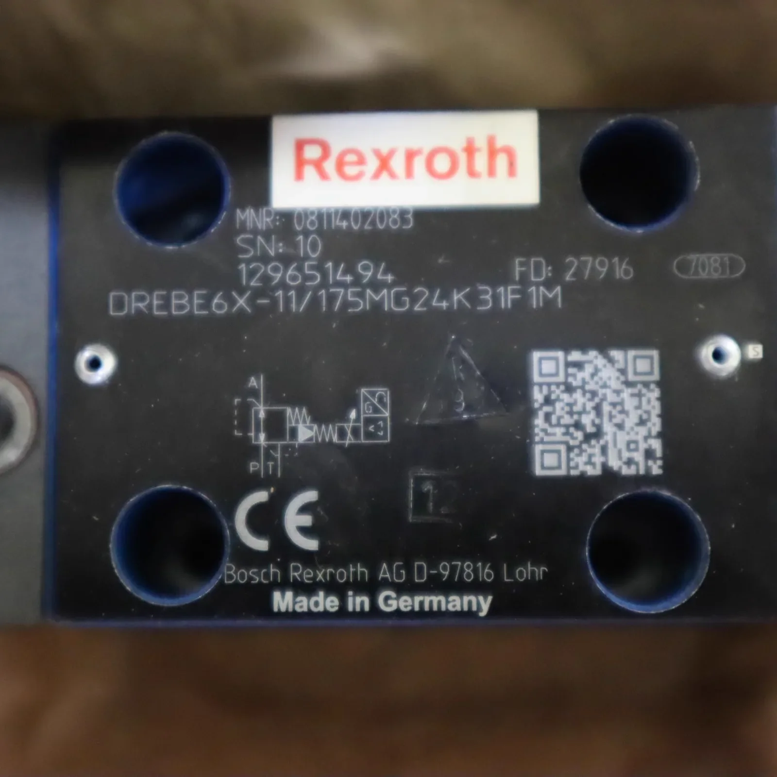 

2025.4 DREBE6X-1X/175MG24K31F1M 0811402083 Germany REXROTH Rexroth Proportional Valve