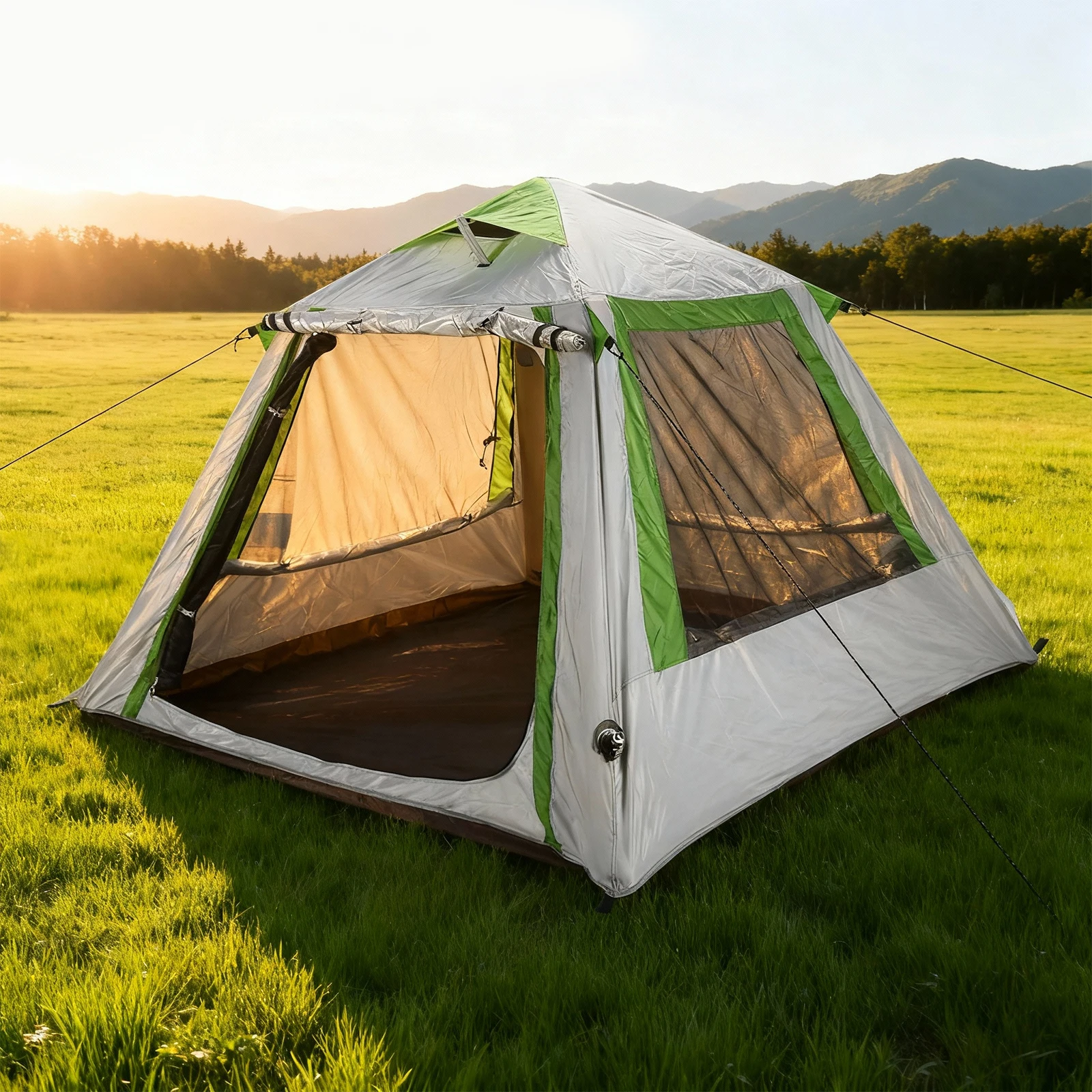 

Outdoor Camping Tent for 2 To 3 Persons Easy Setup Air Tent House Oxford Waterproof with Mesh Windows for Backpacking and Hiking